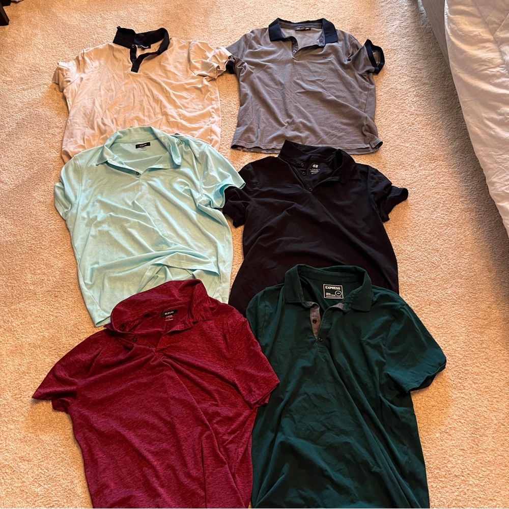 6 Men’s collared shirt bundle size large
